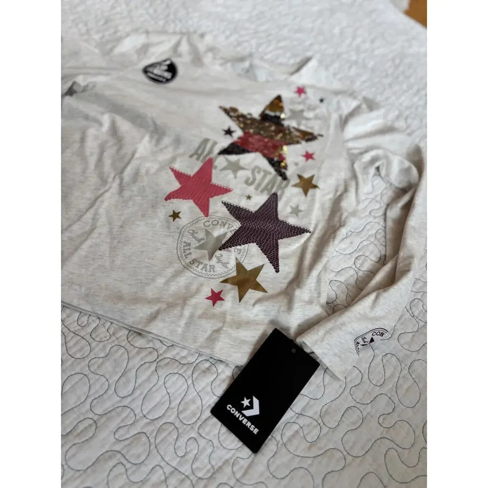 Converse Girls Long Sleeve Shirt with Flip Sequins‎ Size Medium #782